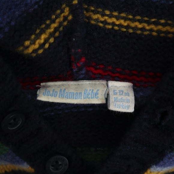 JOJO MAMAN BEBE sweater, boy’s size 6-12M - Picture 5 of 5